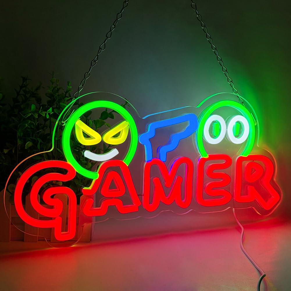 Party Games For Christmas - Neonowy Znak LED dla Graczy, Kolorowa