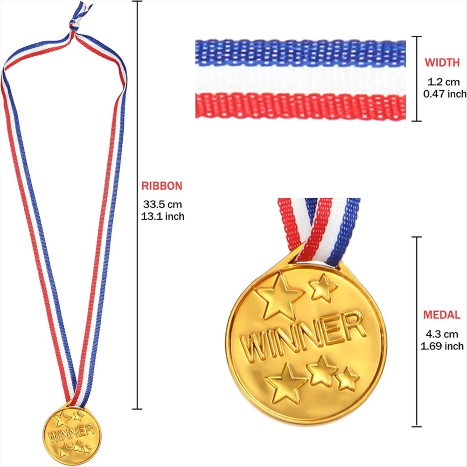30 szt. Plastikowe Złote Medal – Party Games Gender Reveal recenzja i cena